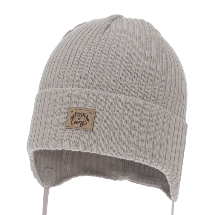 Berretto autunno/primavera bambino, beige, con lacci, con cotone, Fenris
