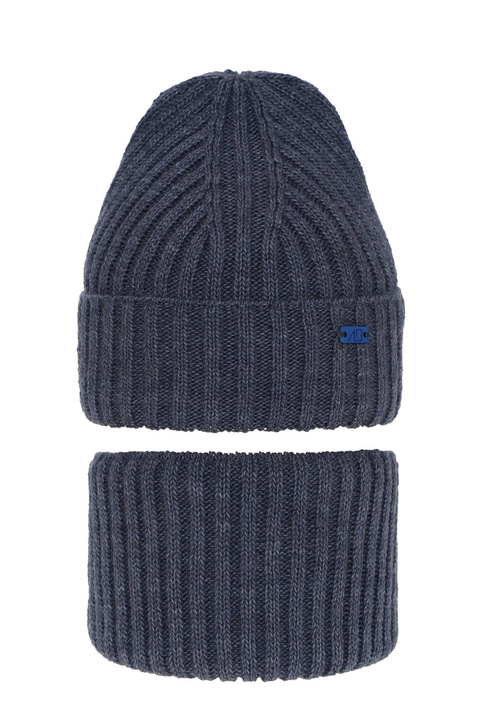 Set invernale bambino: berretto e scaldacollo, jeansowy, Zeno