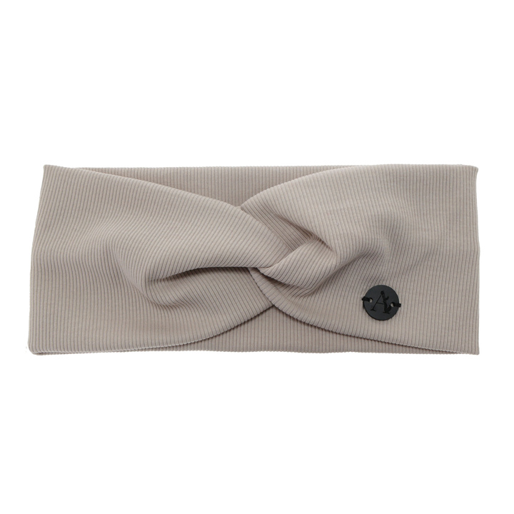 Fascia per capelli autunno/primavera donna, beige, in cotone, Auri