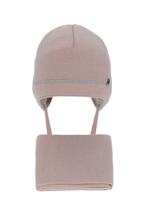 Set invernale bambina: berretto e sciarpa, rosa, Elina