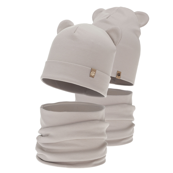 Set autunno/primavera bambino (berretto e scaldacollo), beige, Farim