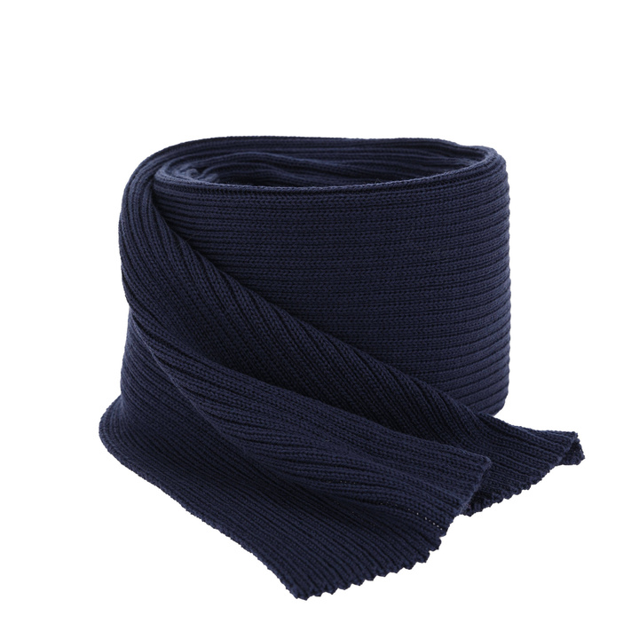 Sciarpa invernale uomo, blu scuro, 100% Lana Merino, Brayan