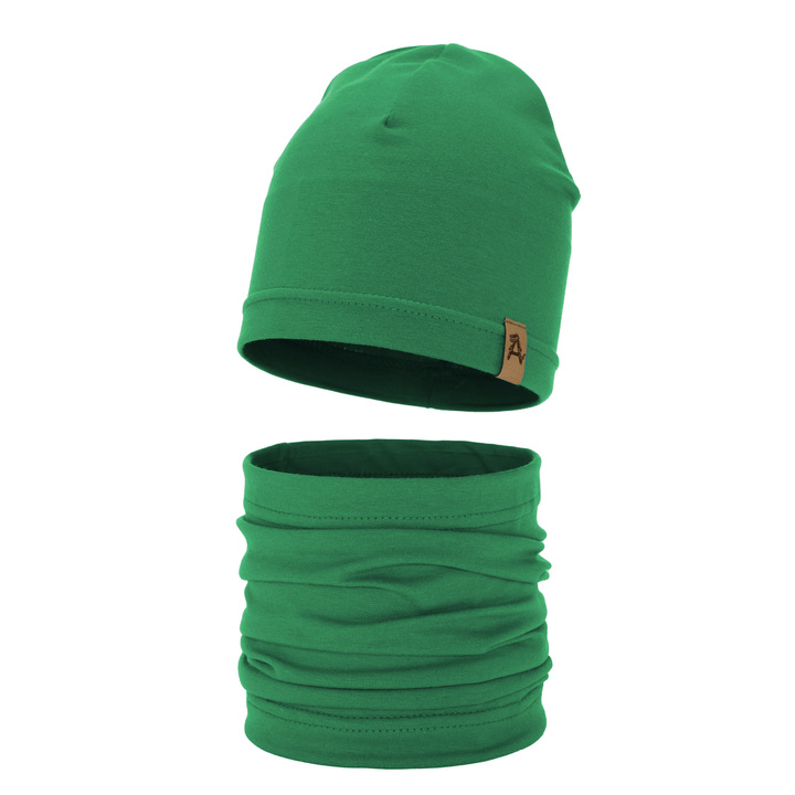 Set autunno/primavera bambino: berretto e scaldacollo, verde, Griffin