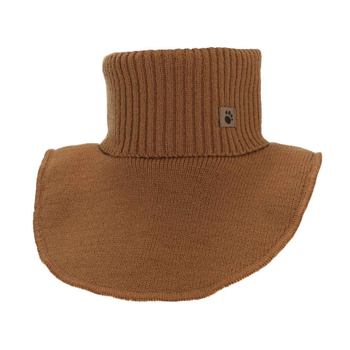 Scaldacollo con coprispalle invernale bambino, marrone, foderato in pile, Lamor