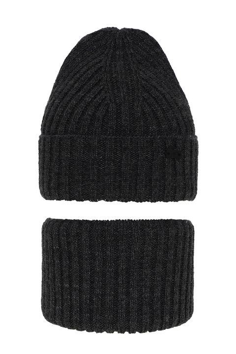 Set invernale bambino: berretto e scaldacollo, grigio, Zeno