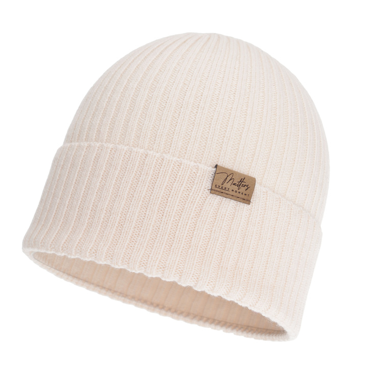 Berretto autunno/primavera donna, rosa, 100% Lana Merino, senza cuciture, Fabrizia