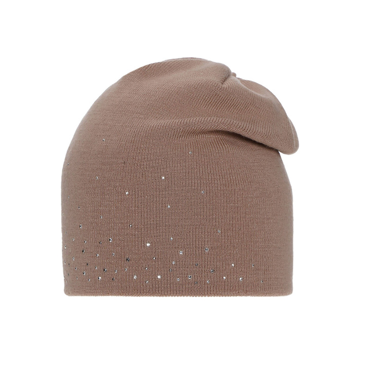 Berretto invernale donna, rosa, 100% Lana Merino, Minerwa