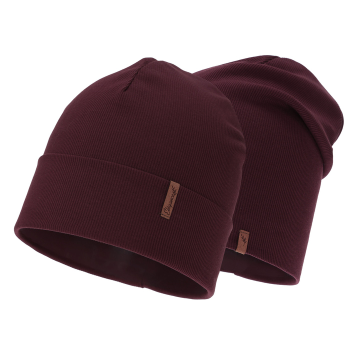 Berretto autunno/primavera donna, bordeaux, cotone, Zenita