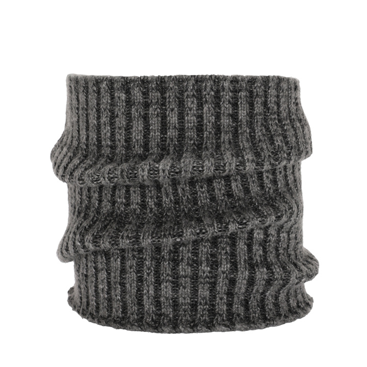 Scaldacollo invernale uomo, grigio scuro, 100% Lana Merino, Best