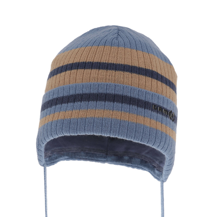 Berretto autunno/primavera bambino, blu, con lacci, Oleander