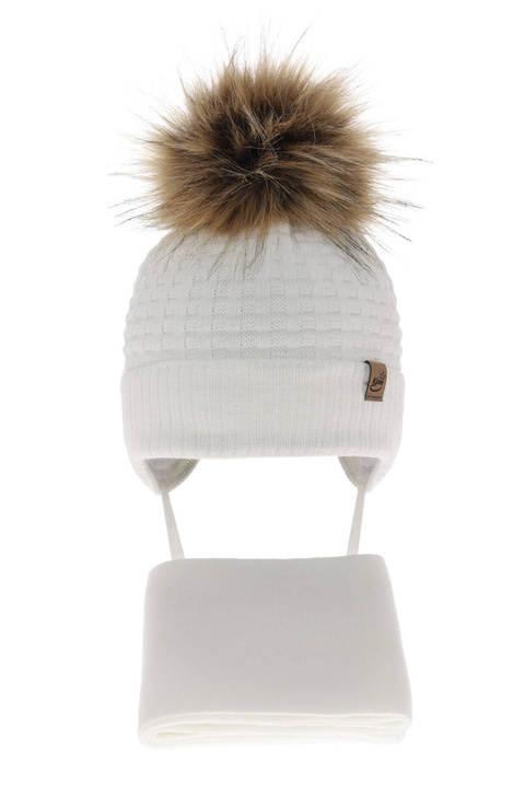 Set invernale bambino: berretto e sciarpa, crema, Salem