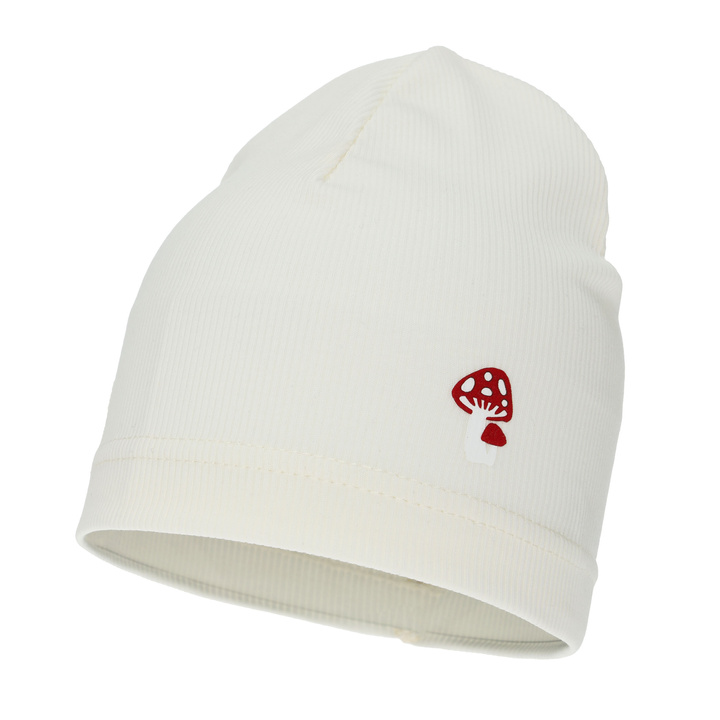 Berretto per bambina autunnale, primaverile, color crema, di cotone Balma