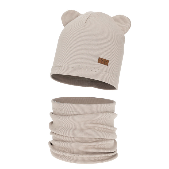 Set autunno/primavera bambino: berretto e scaldacollo, beige, Gregory
