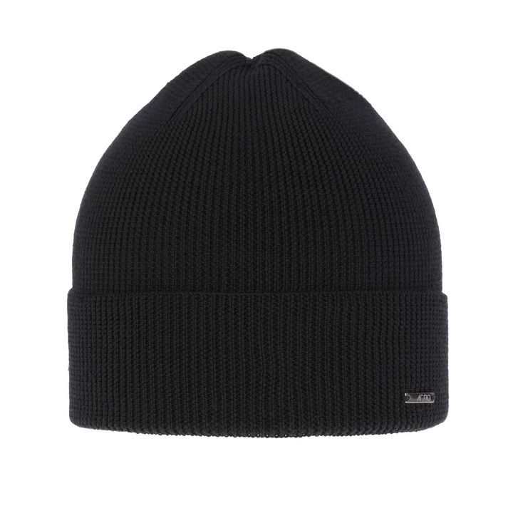 Berretto autunno/primavera uomo, nero, 100% Lana Merino, Memfis