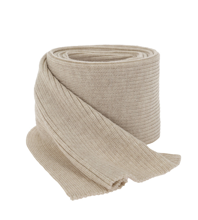 Sciarpa invernale donna, beige, 100% Lana Merino, Jessica