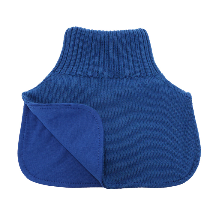 Scaldacollo con coprispalle invernale bambino, blu, 100% Lana Merino, foderato in cotone, Tiket