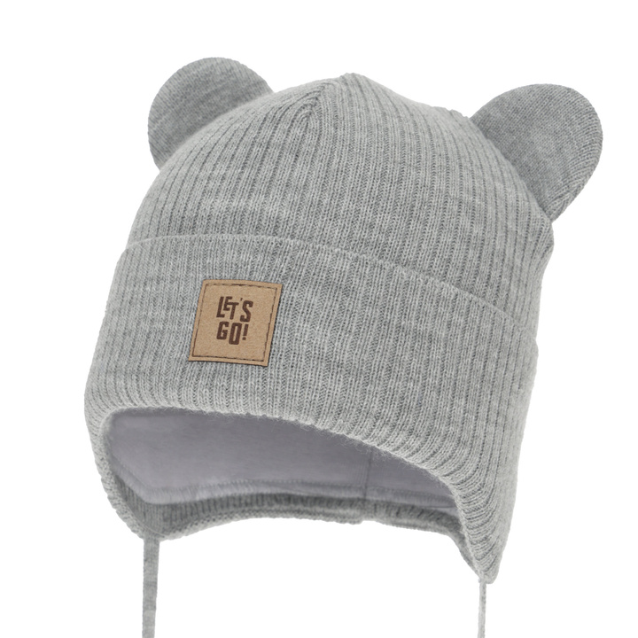 Cappello con paraorecchie autunnale, primaverile per ragazzo, grigio Dewin