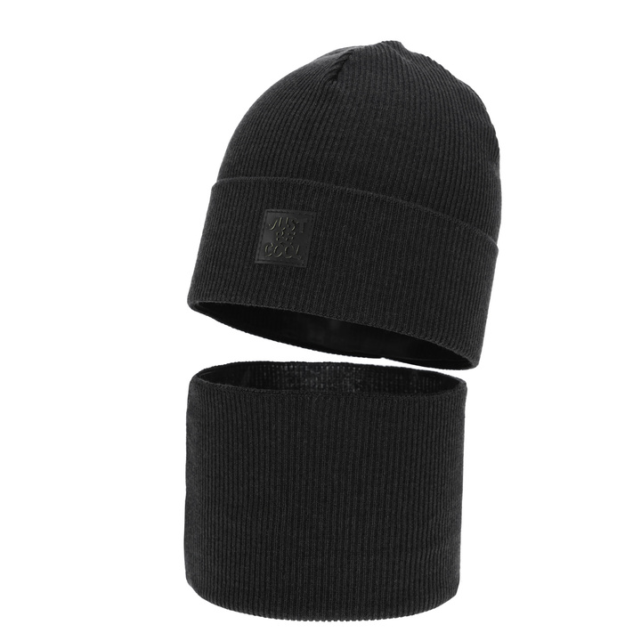 Set autunno/primavera bambino: berretto e scaldacollo, con cotone, beige, Jonas